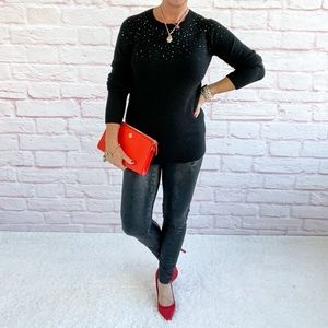 🎄🎁 Apt 9 Black Sequin Sweater - Small